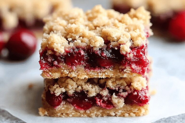 Quick Cherry Crumble Bars