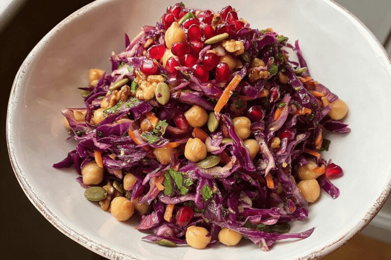 Red Cabbage Pomegranate Salad