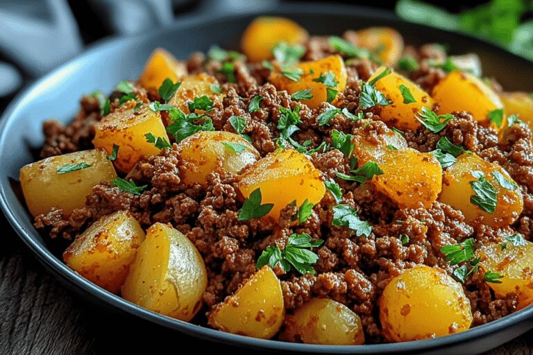 Savory Ground Beef and Potatoes