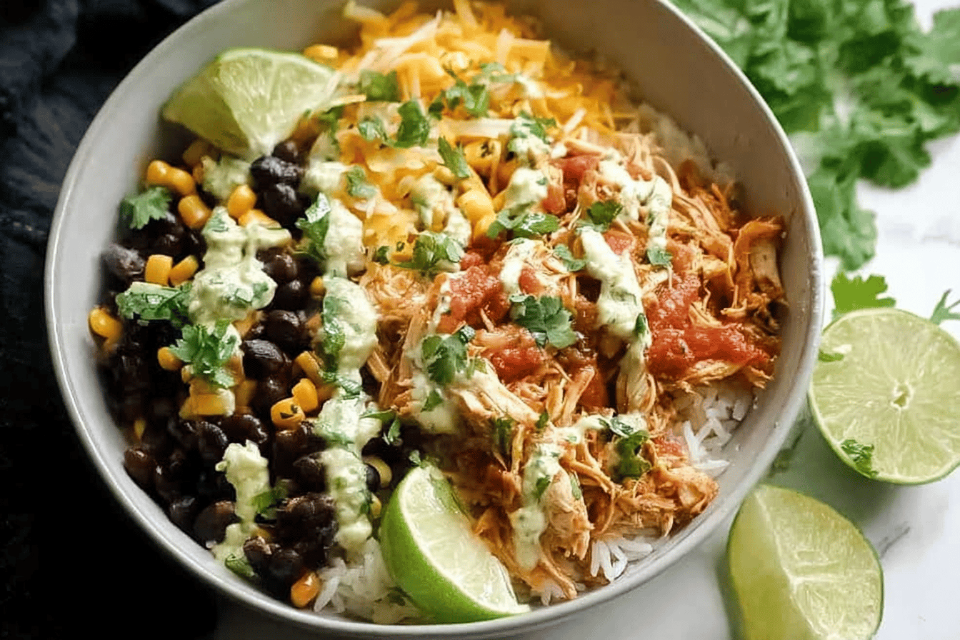 Slow Cooker Chicken Burrito Bowl