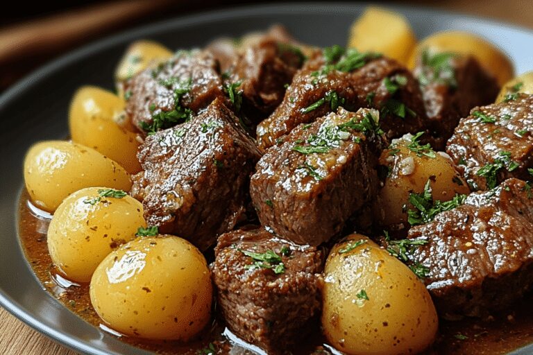 Slow Cooker Garlic Butter Beef
