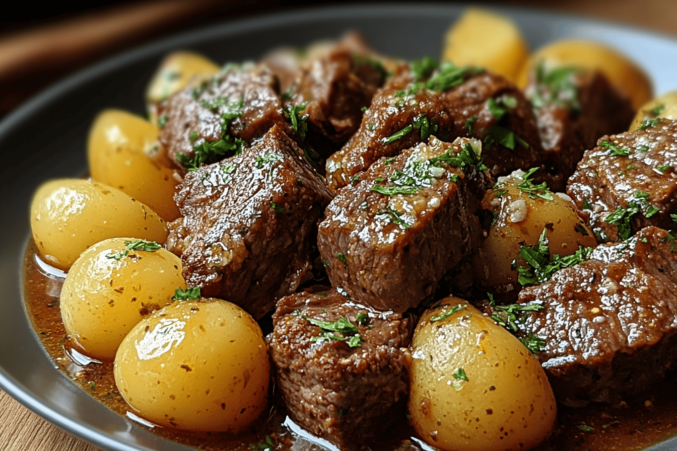 Slow Cooker Garlic Butter Beef