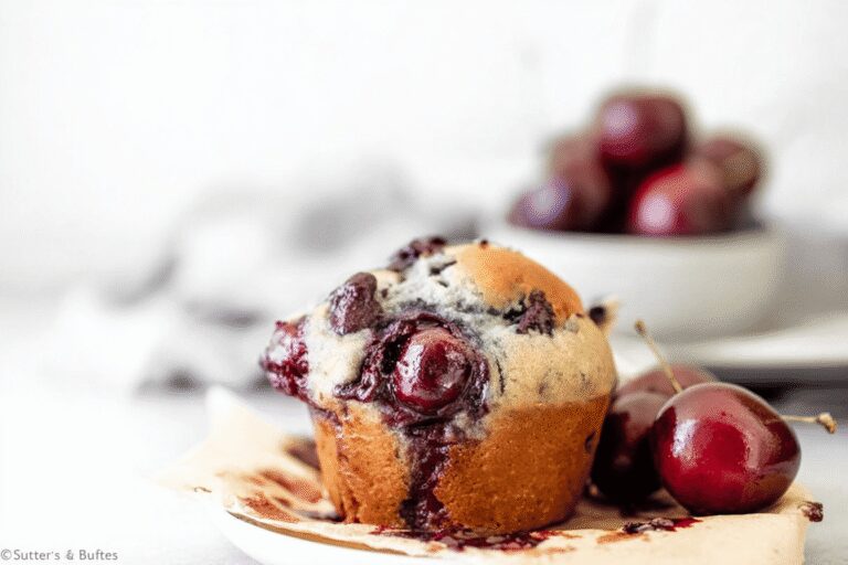 Small Batch Chocolate Cherry Muffins