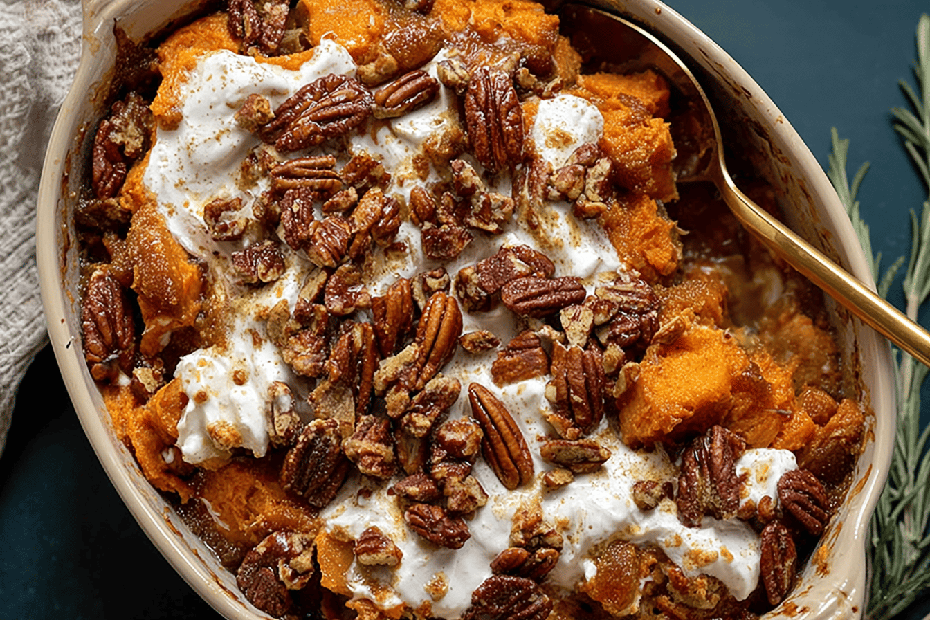 Southern Maple Sweet Potato Casserole