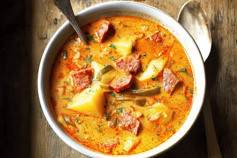 Spanish Potato Soup with Chorizo