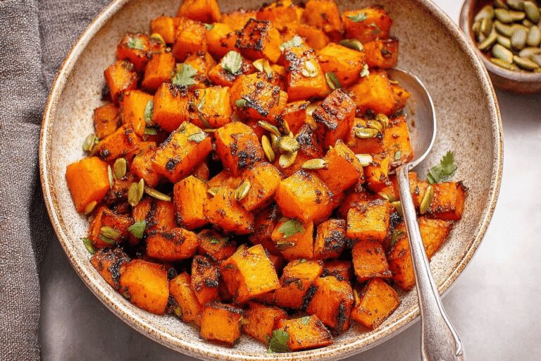 Sweet and Spicy Roasted Butternut