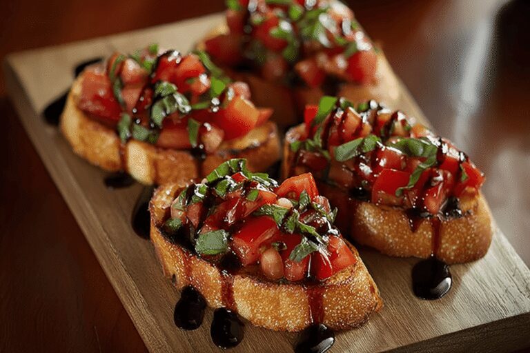 Tomato Basil Bruschetta Crostini