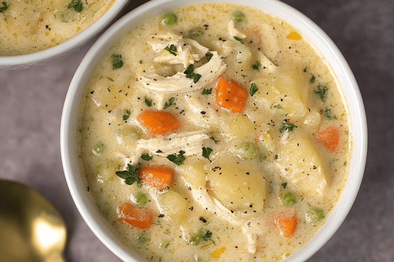 Healthy Chicken Pot Pie Soup