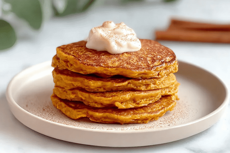 Best Pumpkin Pancakes with Cinnamon Butter