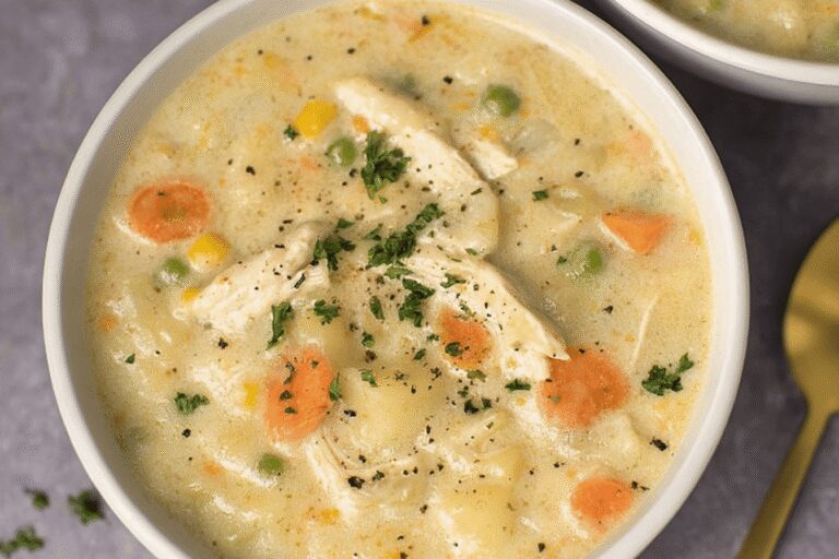 Healthy Chicken Pot Pie Soup