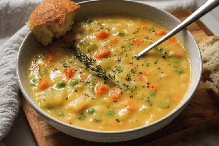 One Pot Creamy Vegetable Soup