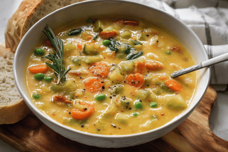 One Pot Creamy Vegetable Soup