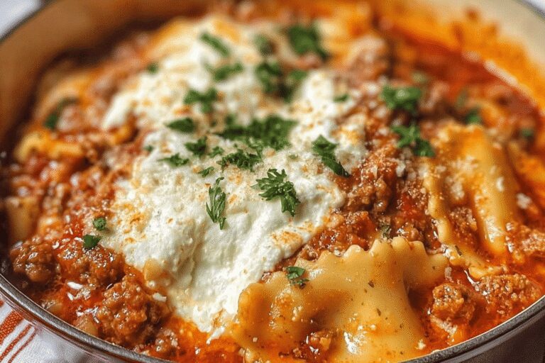 One Pot Lasagna Soup