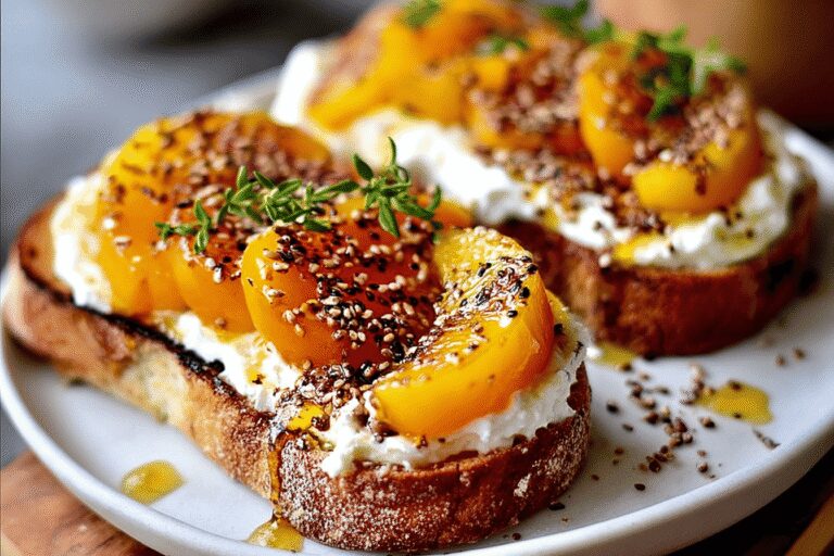 Persimmon Honey Ricotta Toast