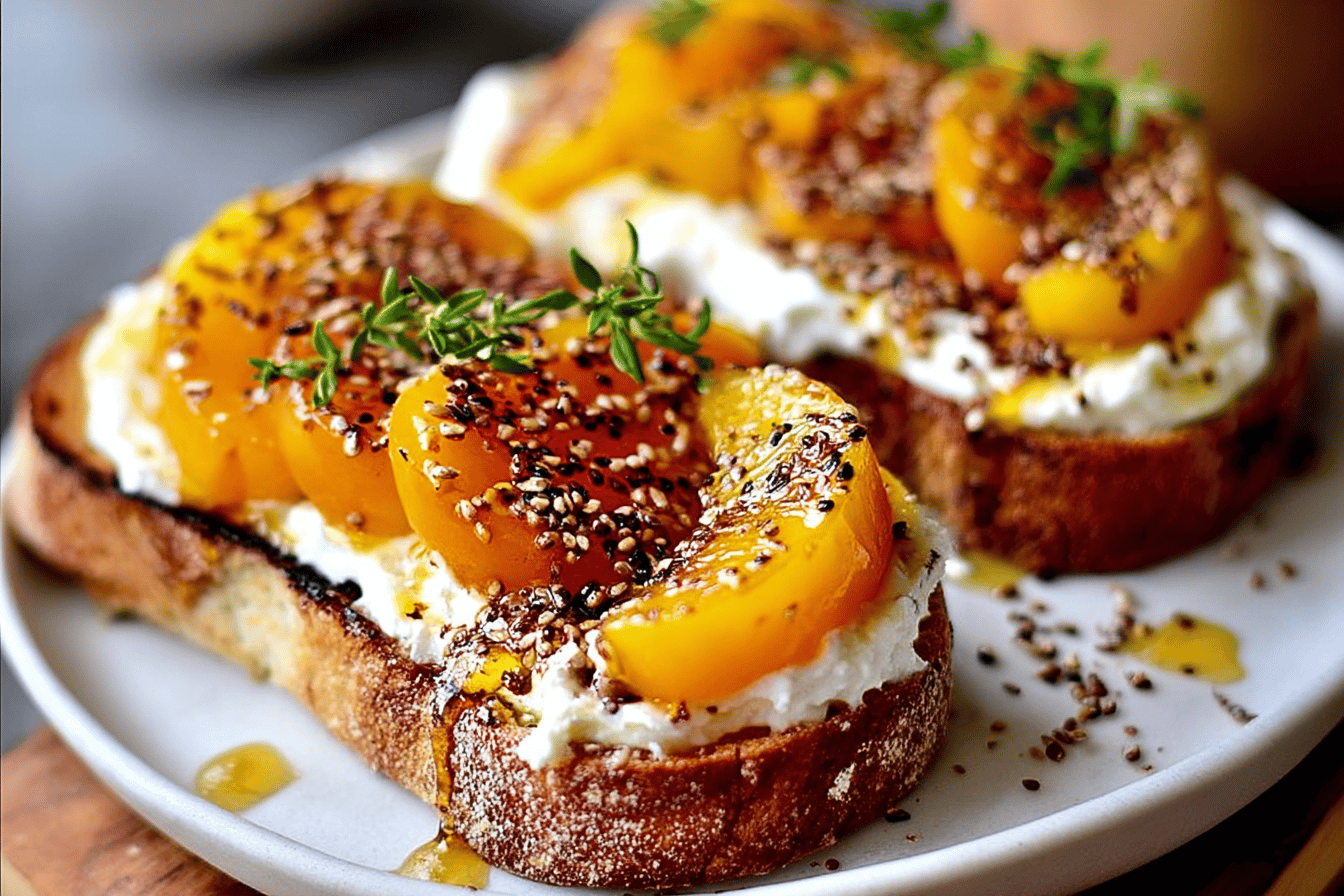Persimmon Honey Ricotta Toast