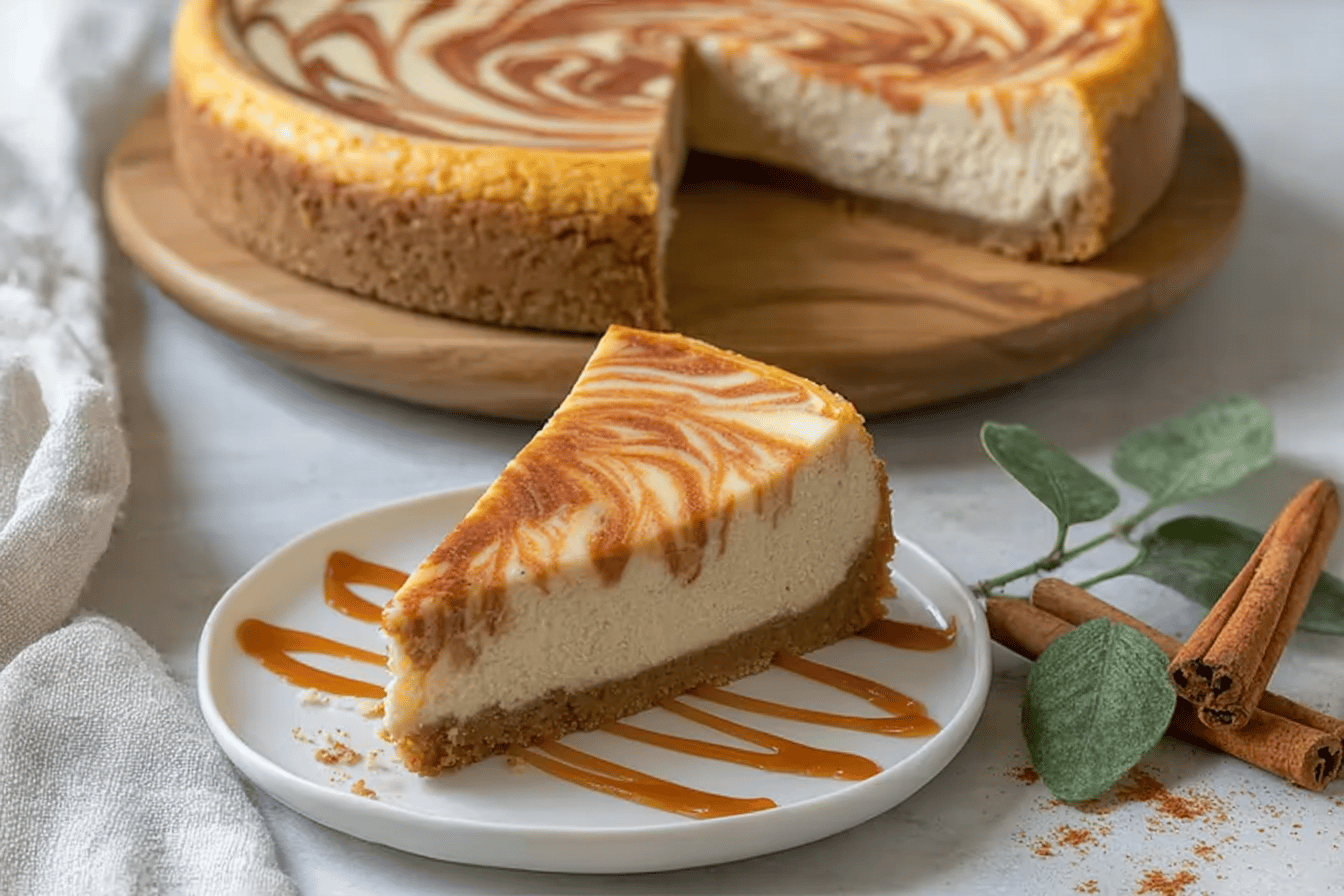 Pumpkin Swirl Cheesecake