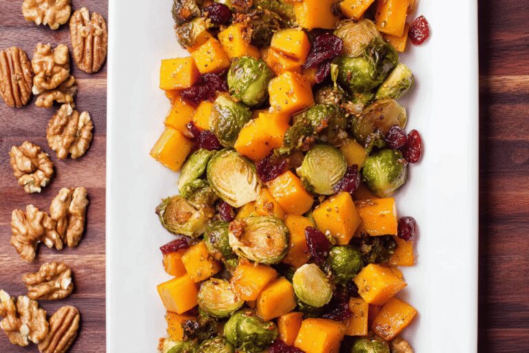 Roasted Butternut Squash Brussels