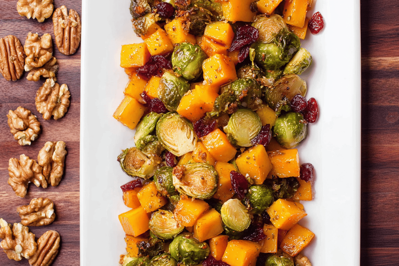 Roasted Butternut Squash Brussels