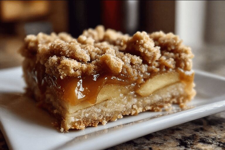 Salted Caramel Apple Crumble Bars