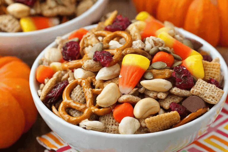 Sweet and Salty Fall Snack Mix