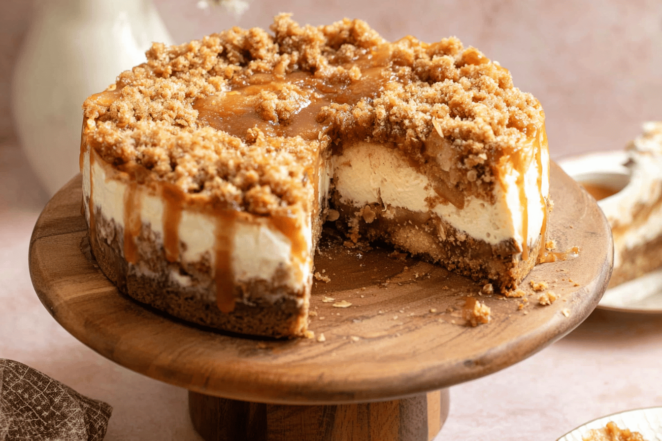 Apple Crumble Cheesecake