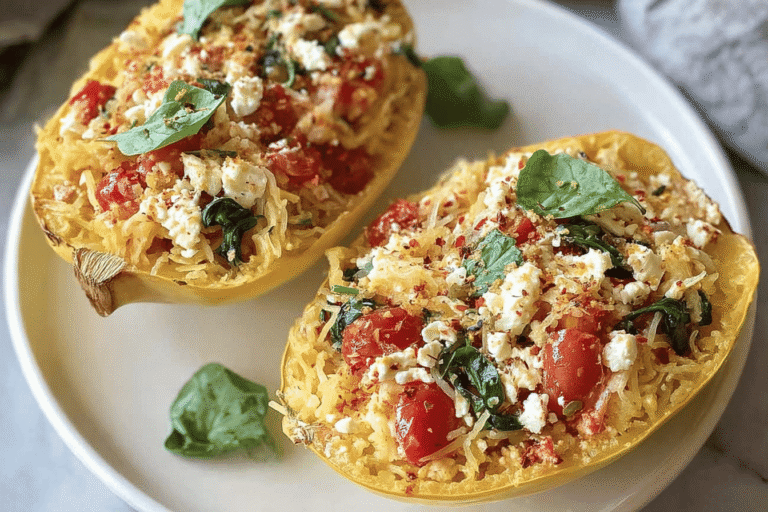 Baked Feta Spaghetti Squash