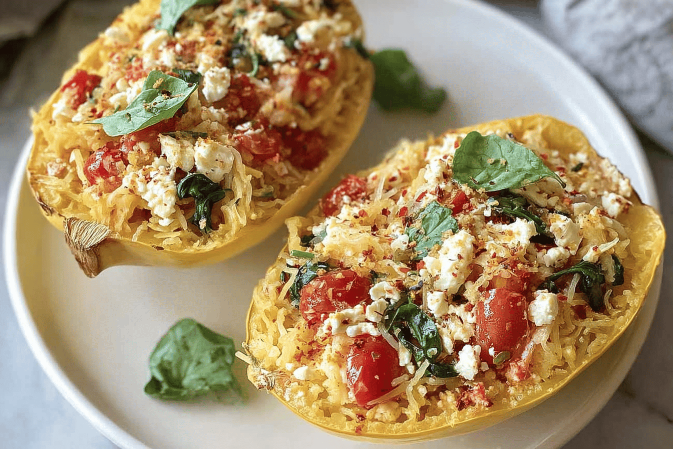 Baked Feta Spaghetti Squash