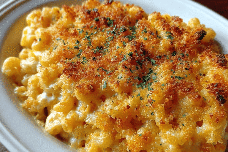 Cheesy Baked Macaroni Casserole