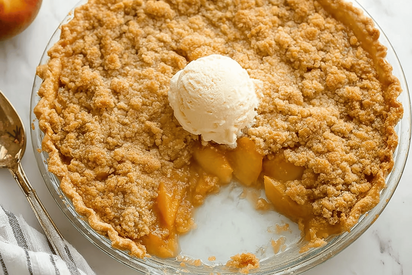 Classic Peach Crumble Pie