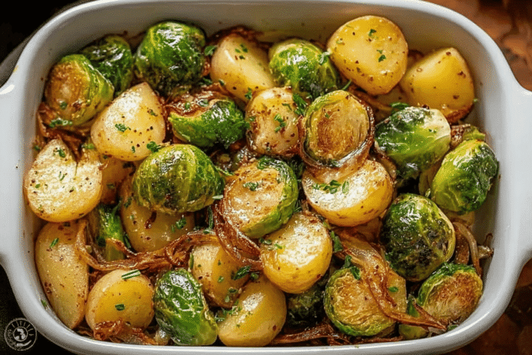 Garlic Brussels Sprouts Potatoes