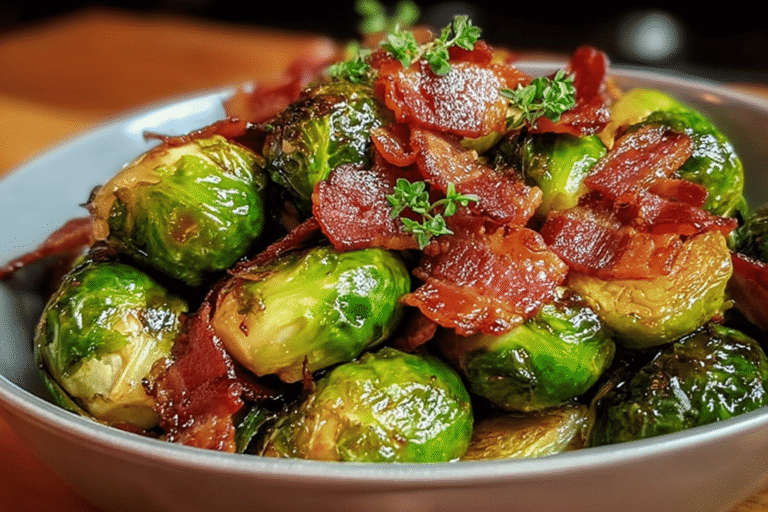 Maple Bacon Brussels Sprouts