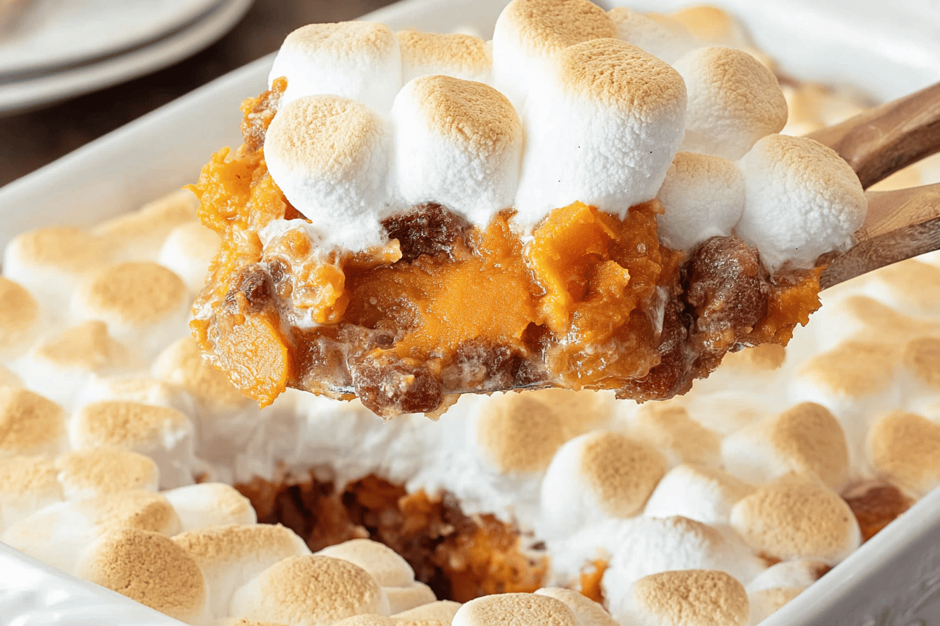 Sweet Potato Casserole with Marshmallows