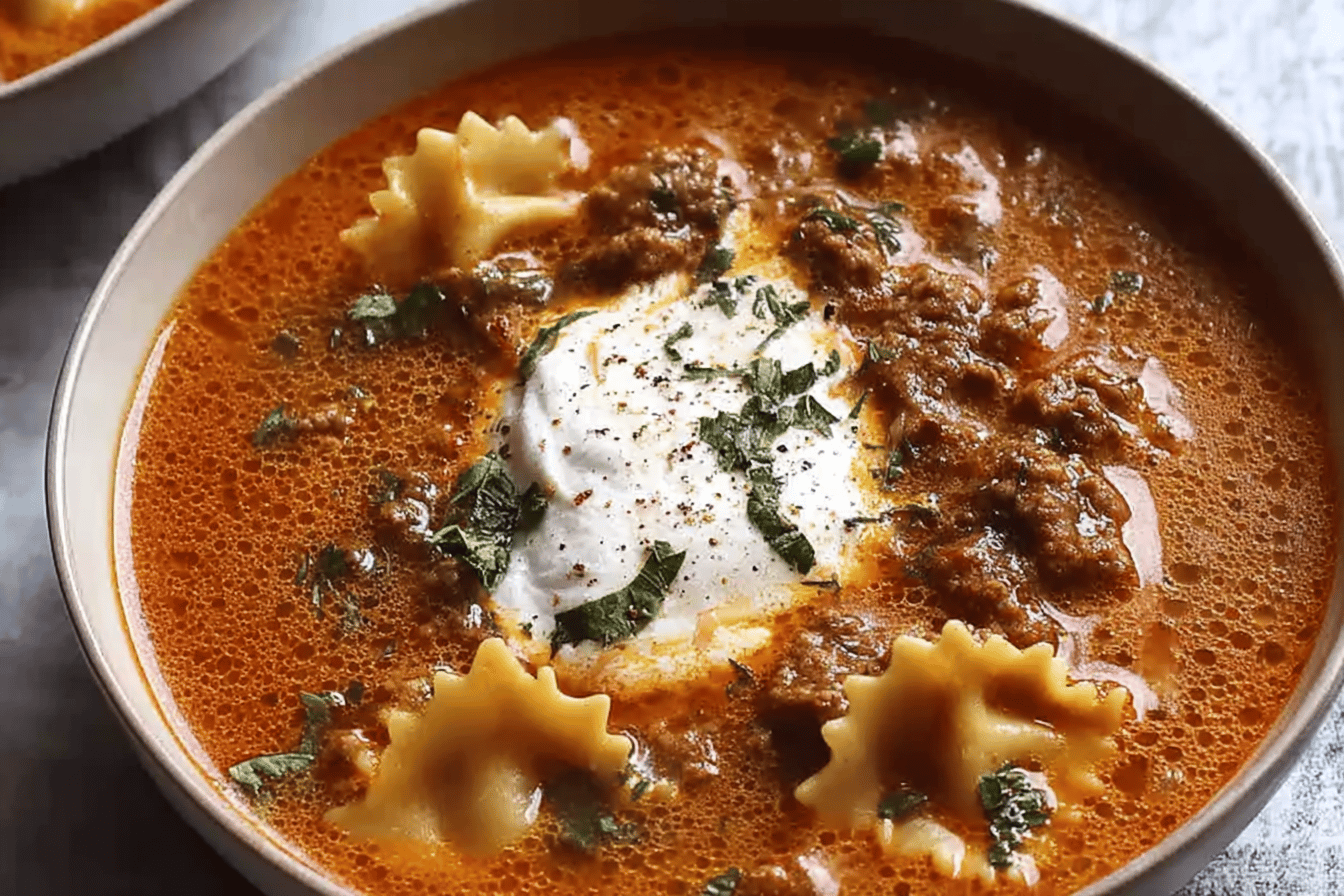 One-Pot Lasagna Soup