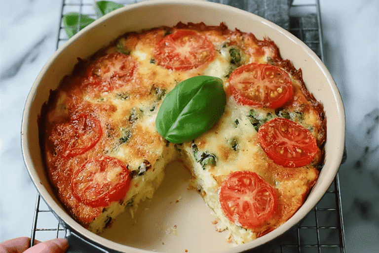 Crustless Southern Tomato Pie