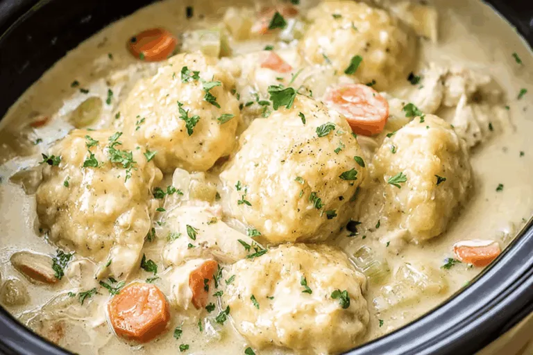 Easy Crockpot Chicken and Dumplings