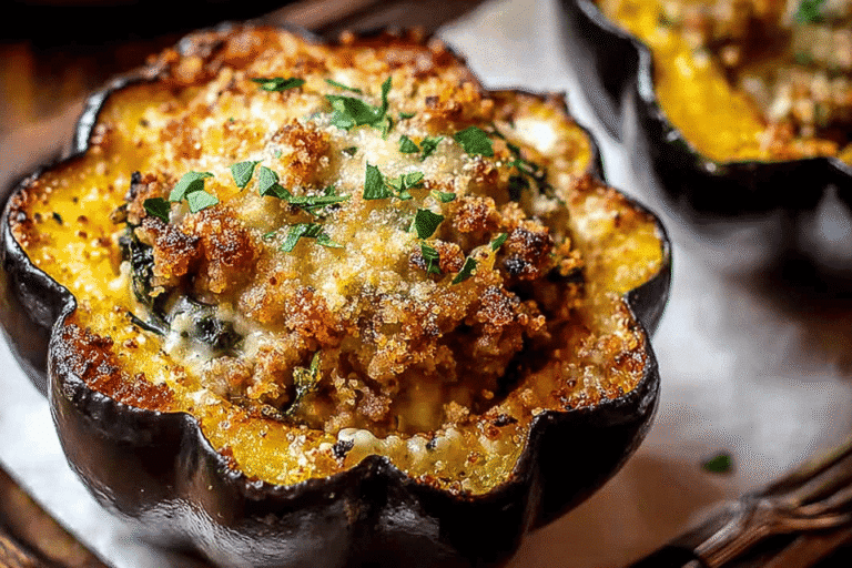 Easy Stuffed Acorn Squash