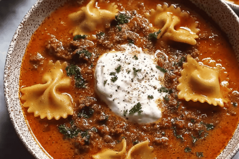 One-Pot Lasagna Soup