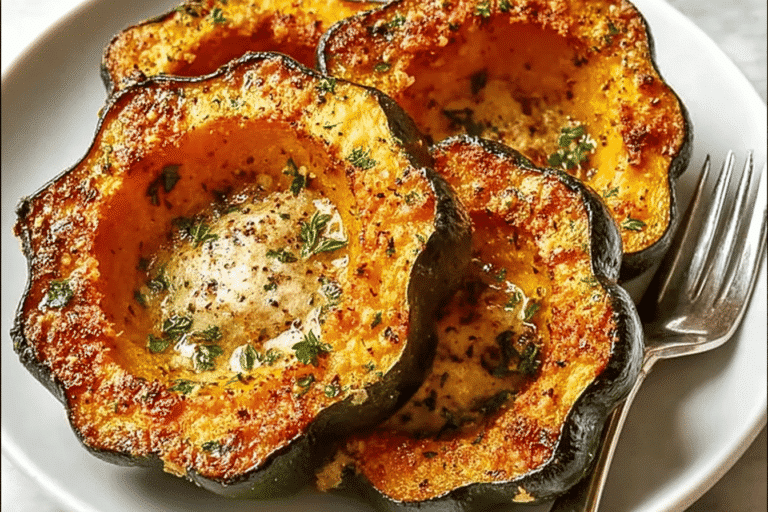 Parmesan Herb Roasted Acorn Squash