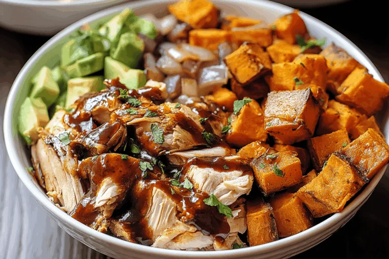 BBQ Chicken Sweet Potato Bowls