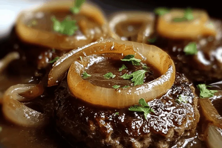 Hamburger Steak with Onions Gravy