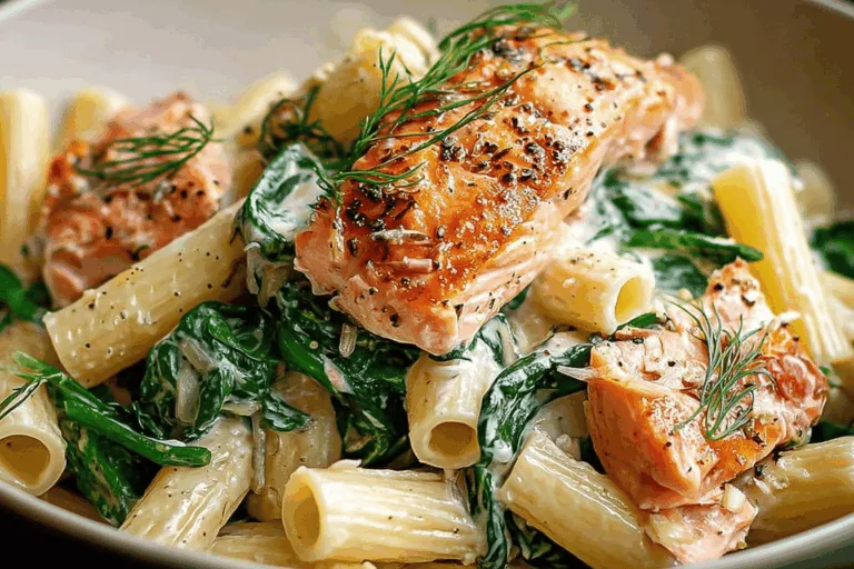 Salmon Spinach Pasta