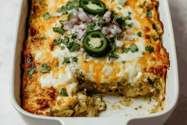 Salsa Verde Chicken Casserole