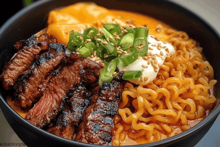Spicy Korean Ramen with Beef