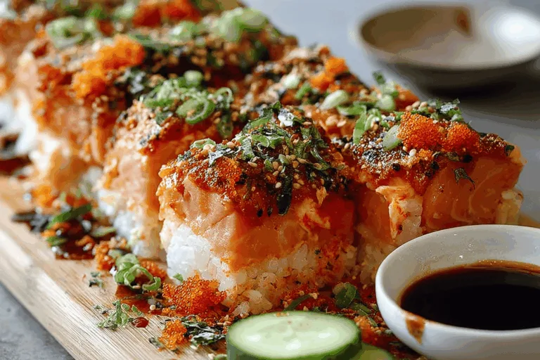 Spicy Salmon Sushi Bake