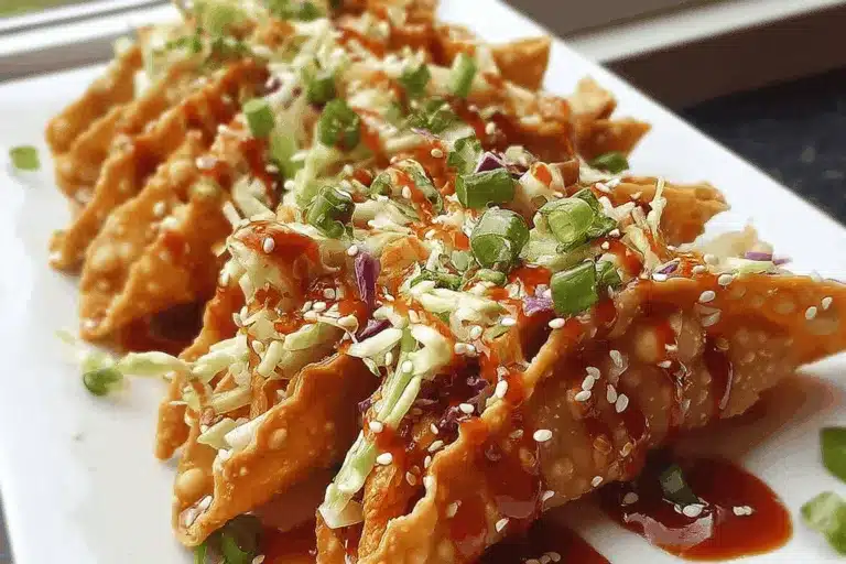 Crispy Chicken Wonton Tacos