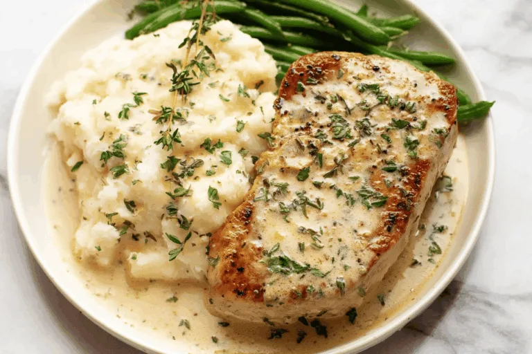 Creamy White Wine Pork Chops