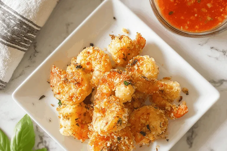 Garlic Parmesan Air Fryer Shrimp