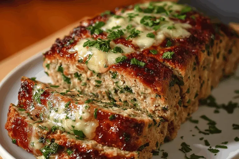 Garlic Parmesan Chicken Meatloaf