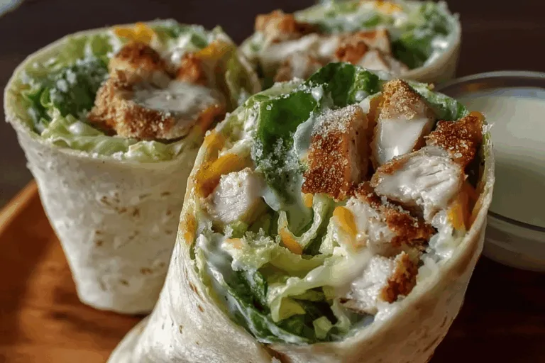 Healthy Chicken Caesar Wraps